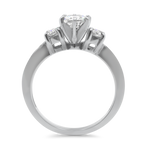 PAGE Estate Engagement Ring Estate 18k White Gold Three Diamond Ring 5.75