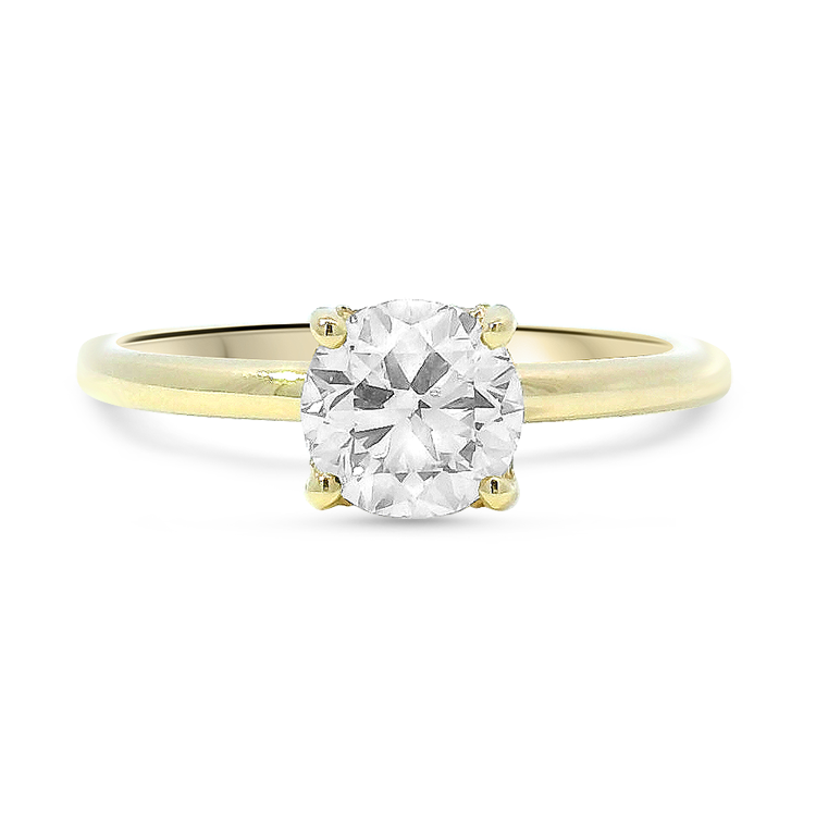 PAGE Estate Engagement Ring Estate 18K Yellow Gold 1.00ct Diamond Solitaire Ring