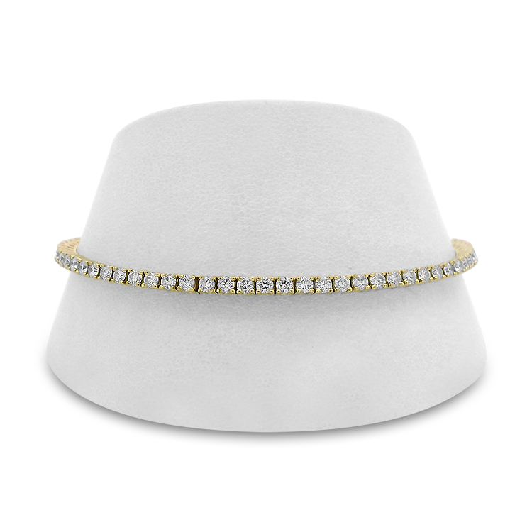 PAGE Estate Bracelet Estate 18K Yellow Gold Boodles Diamond Line Bracelet