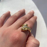 PAGE Estate Engagement Ring Estate 18k Yellow Gold Bypass Fox Ring