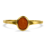 PAGE Estate Bracelet Estate 18k Yellow Gold Carnelian Intaglio Hinged Bracelet