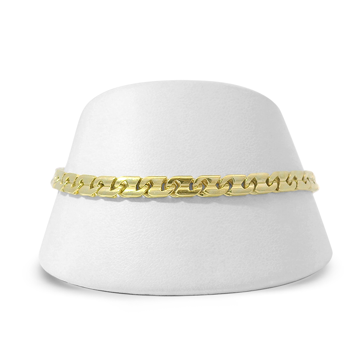 PAGE Estate Bracelet Estate 18k Yellow Gold Curb Link Bracelet