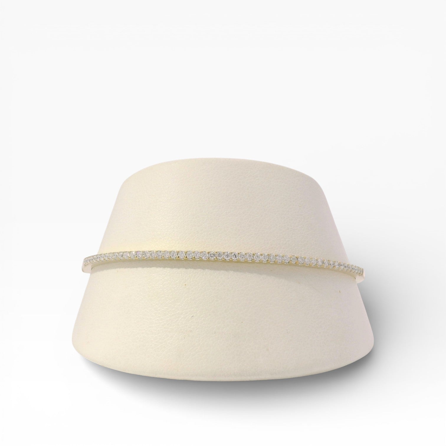 PAGE Estate Bracelet Estate 18K Yellow Gold Diamond Hinged Bangle Bracelet