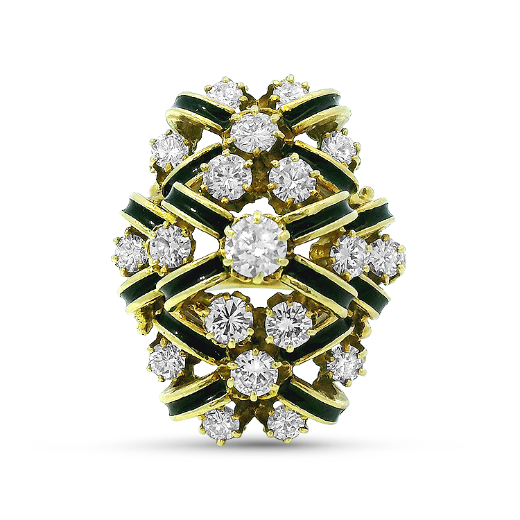 PAGE Estate Ring Estate 18K Yellow Gold Diamond Ring