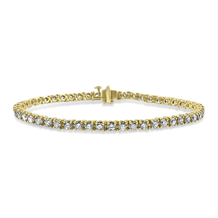 PAGE Estate Bracelet Estate 18k Yellow Gold Diamond Tennis Bracelet