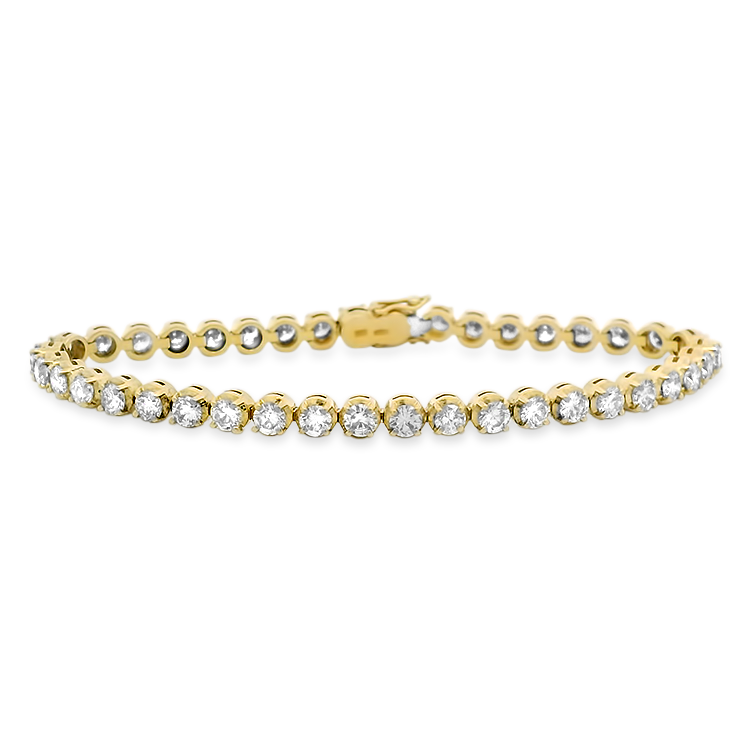 PAGE Estate Bracelet Estate 18k Yellow Gold Diamond Tennis Bracelet