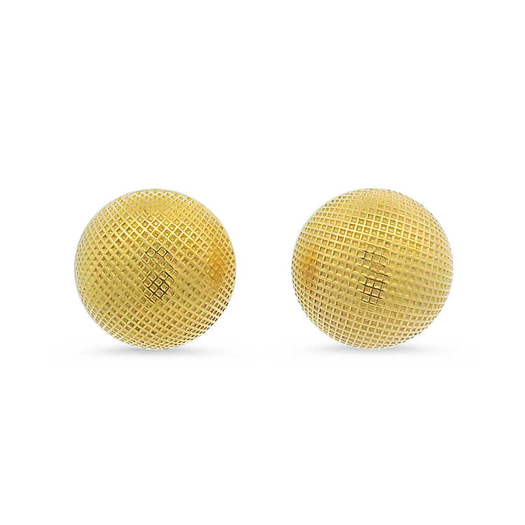 PAGE Estate Earrings Estate 18k Yellow Gold Dome Stud Earrings