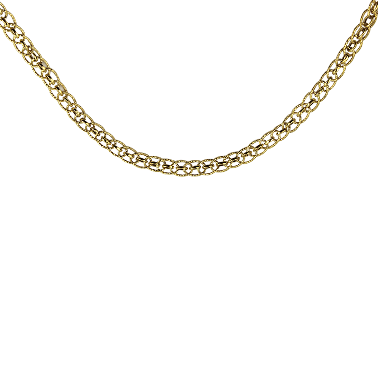 PAGE Estate Necklaces and Pendants Estate 18k Yellow Gold Fancy Oval Link Chain Necklace