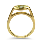 PAGE Estate Engagement Ring Estate 18k Yellow Gold Fancy Yellow Diamond Solitaire Engagement Ring 5.5