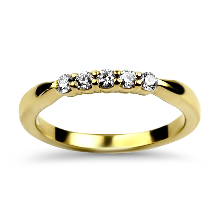 PAGE Estate Wedding Band Estate 18k Yellow Gold Hearts on Fire Diamond Band 8