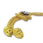 PAGE Estate Necklaces and Pendants Estate 18k Yellow Gold Hercules Knot-Style Lions Head Necklace with Rose Cut Diamonds