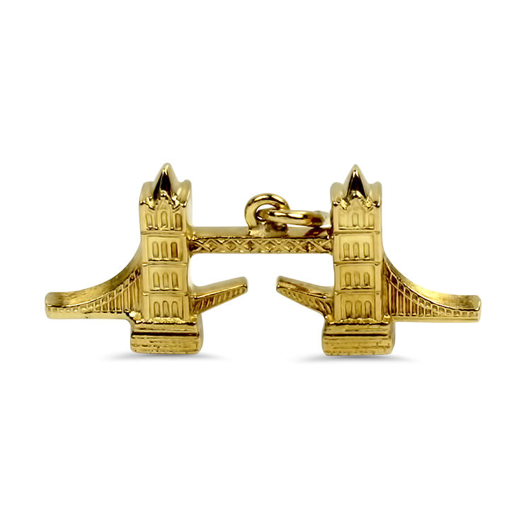 PAGE Estate Necklaces and Pendants Estate 18K Yellow Gold London Bridge Charm