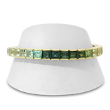 PAGE Estate Bracelet Estate 18K Yellow Gold Multi-Gemstone Line Bracelet