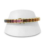 PAGE Estate Bracelet Estate 18K Yellow Gold Multi-Gemstone Line Bracelet