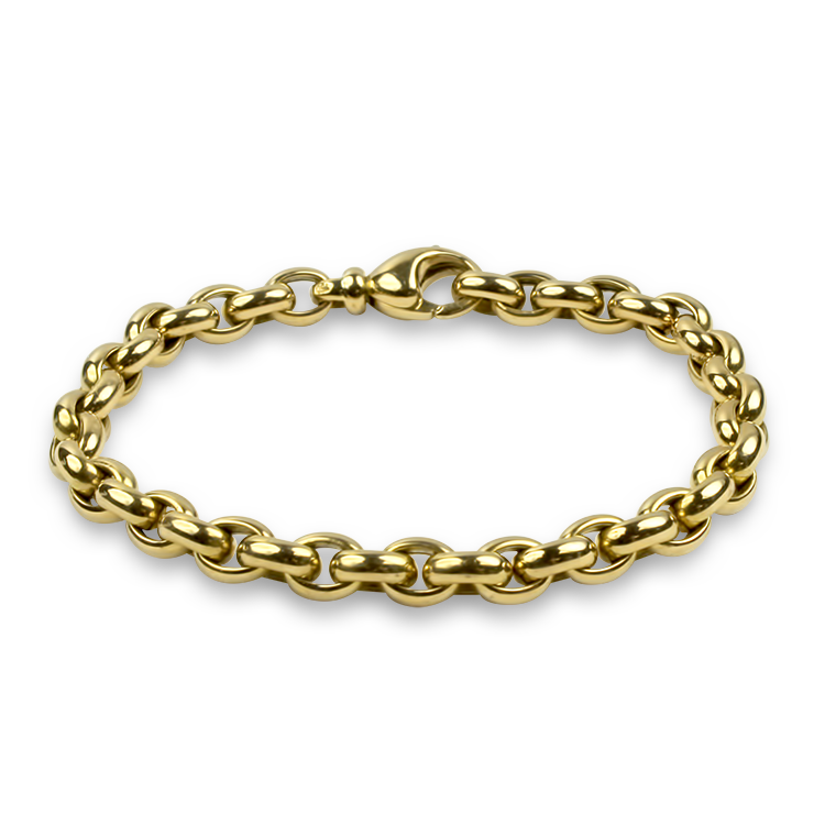 PAGE Estate Bracelet Estate 18K Yellow Gold Oval Link Bracelet