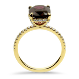 PAGE Estate Ring Estate 18K Yellow Gold Oval Ruby & Diamond Ring 6