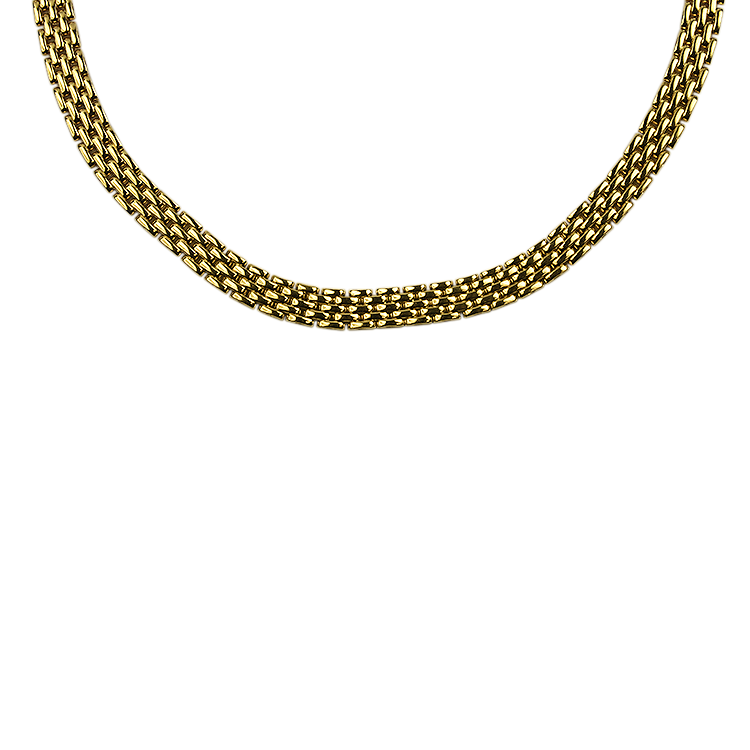 PAGE Estate Necklaces and Pendants Estate 18k Yellow Gold Panther Link Chain Necklace