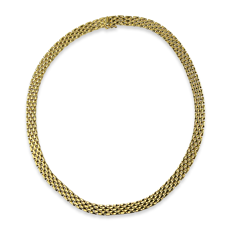 Black panther tennis link necklace choker - White Gold – Bijouterie Gonin
