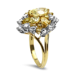 PAGE Estate Ring Estate 18K Yellow Gold & Platinum Diamond Cluster Ring 7.75