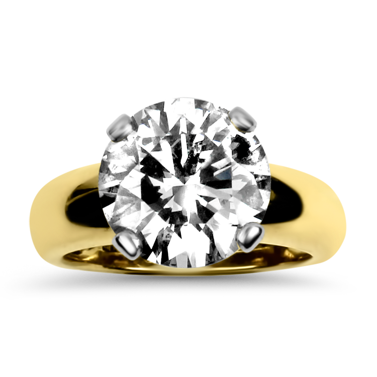 PAGE Estate Engagement Ring Estate 18k Yellow Gold & Platinum Diamond Engagement Ring 5.5