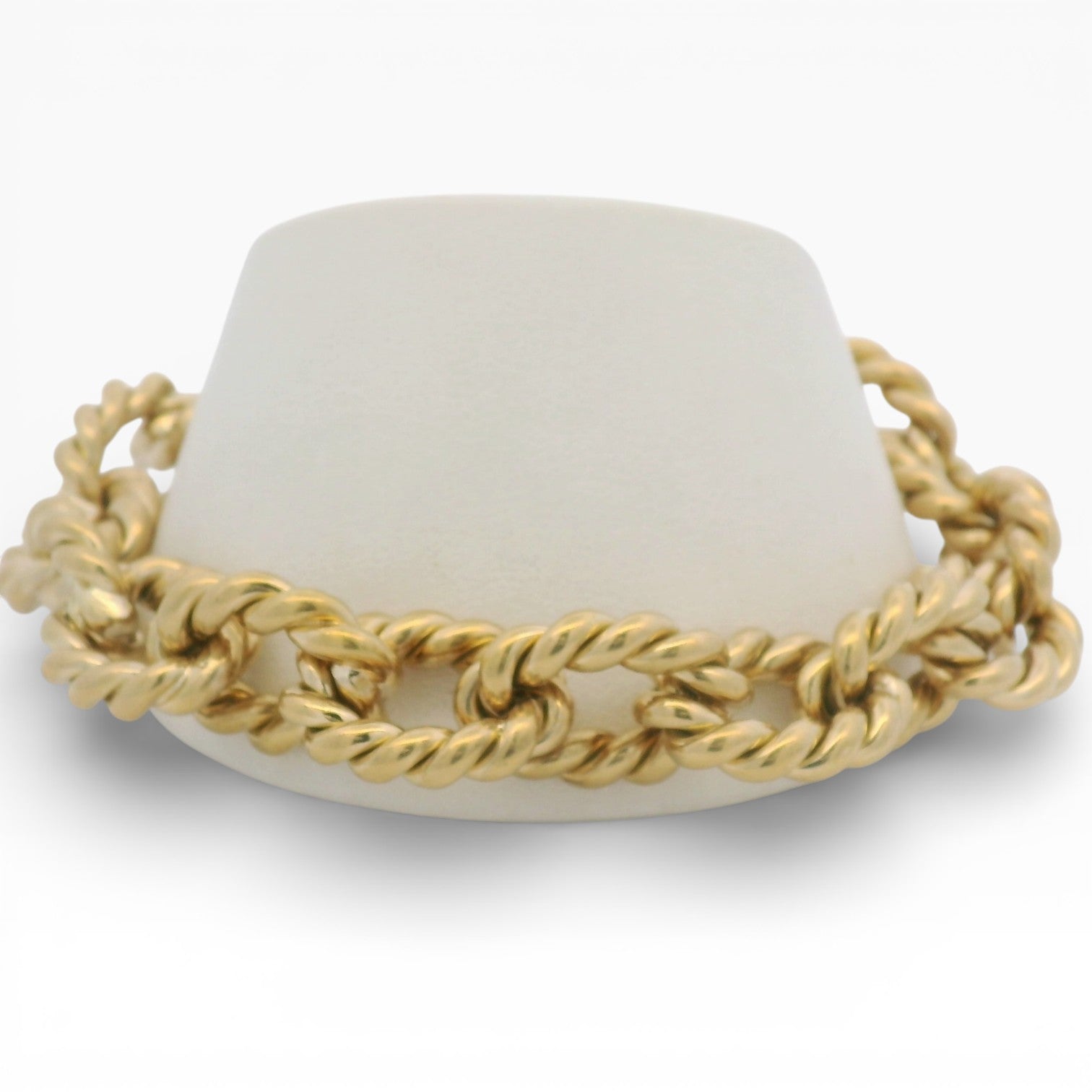 PAGE Estate Bracelet Estate 18K Yellow Gold Rope Link Bracelet