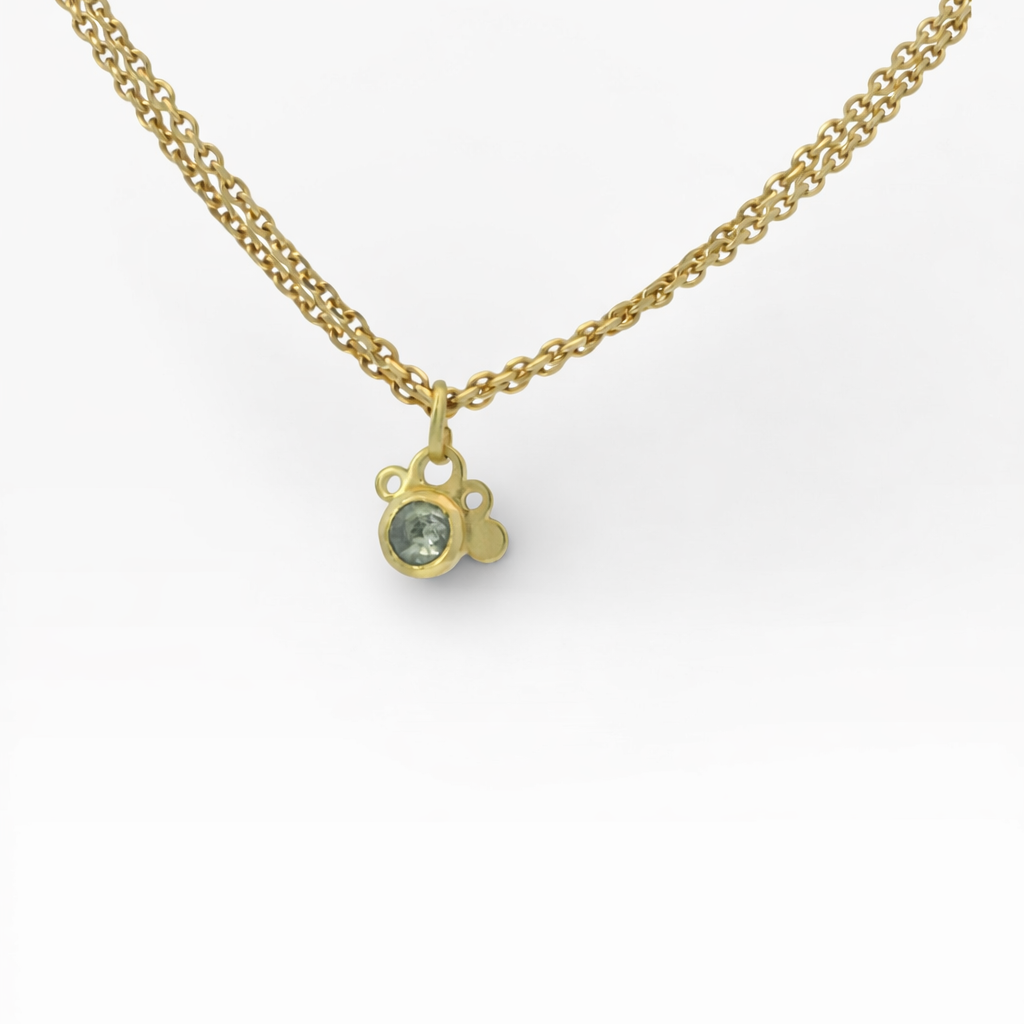 PAGE Estate Necklaces and Pendants Estate 18K Yellow Gold Rose Cut Diamond Pendant
