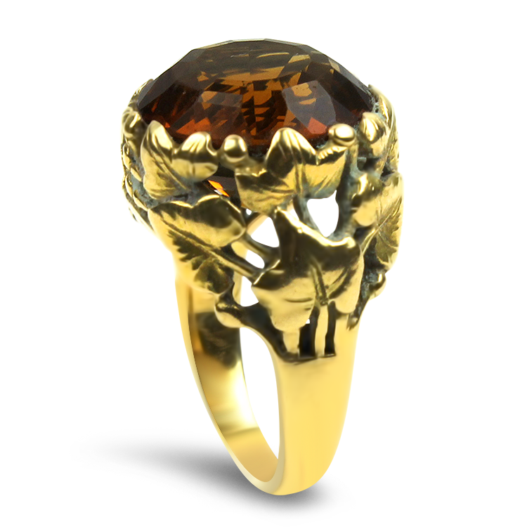 PAGE Estate Ring Copy of Estate 14K Yellow and White Gold Lapis Lazuli and Diamond Ring 5.00