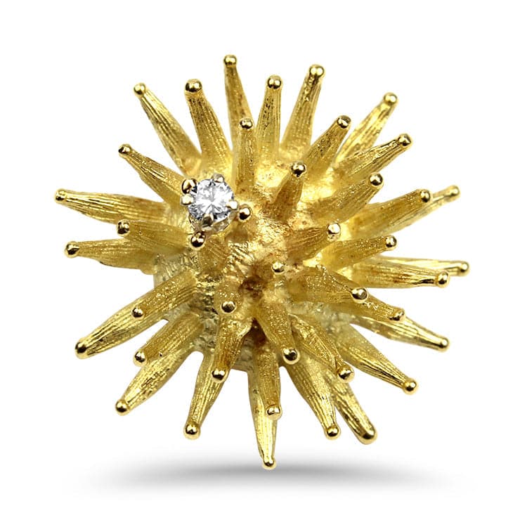PAGE Estate Pins & Brooches Estate 18K Yellow Gold Sea Urchin Pin