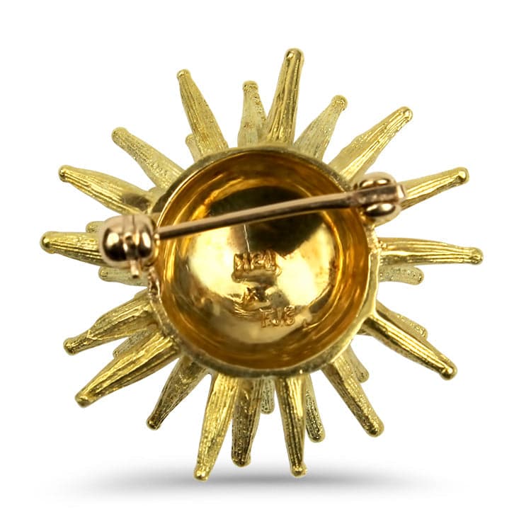 PAGE Estate Pins & Brooches Estate 18K Yellow Gold Sea Urchin Pin