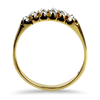 PAGE Estate Wedding Band Estate 18k Yellow Gold Six Cushion Shape Old Mine Cut Diamond Band
