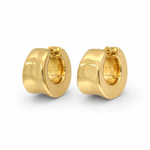 PAGE Estate Earrings Estate 18K Yellow Gold Tapered Hoop Earring
