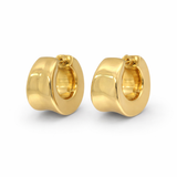 PAGE Estate Earrings Estate 18K Yellow Gold Tapered Hoop Earring