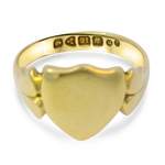 PAGE Estate Ring Estate 18K Yellow Gold Victorian Shield Signet Ring 9.5