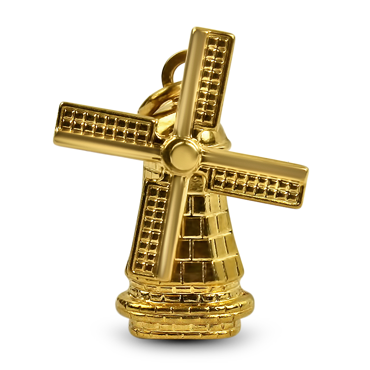 PAGE Estate Necklaces and Pendants Estate 18K Yellow Gold Windmill Pendant/Charm