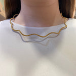 PAGE Estate Necklaces and Pendants Estate 18k Yellow Gold Woven Twisting Rope Collar Necklace - 19"