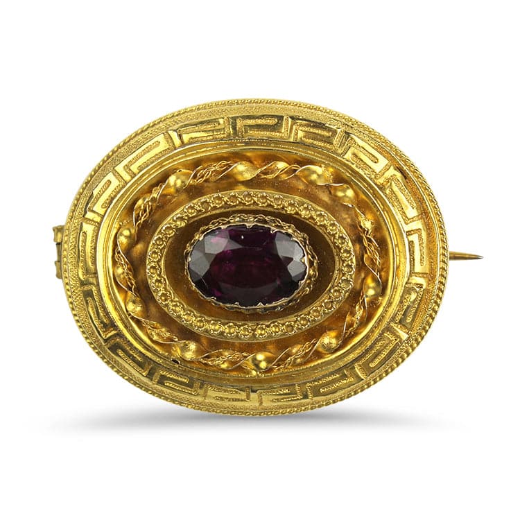 PAGE Estate Pins & Brooches Estate 22K Yellow Gold Amethyst Pin/Pendant