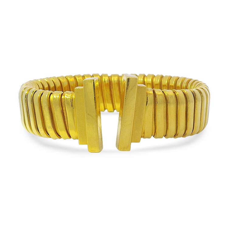 PAGE Estate Bracelet Estate 22k Yellow Gold Flexible Tubogas Cuff Bracelet