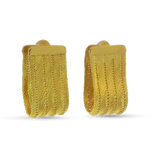 PAGE Estate Earrings Estate 22k Yellow Gold Folding Woven Earrings