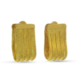PAGE Estate Earrings Estate 22k Yellow Gold Folding Woven Earrings