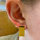 PAGE Estate Earrings Estate 22k Yellow Gold Folding Woven Earrings