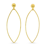 PAGE Estate Earrings Estate 22k Yellow Gold Gurhan Navette Drop Dangle Earrings