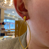 PAGE Estate Earrings Estate 22k Yellow Gold Gurhan Navette Drop Dangle Earrings