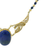 PAGE Estate Necklaces and Pendants Estate 22K Yellow Gold & Lapis Bead Necklace