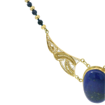 PAGE Estate Necklaces and Pendants Estate 22K Yellow Gold & Lapis Bead Necklace