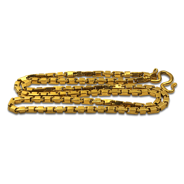 PAGE Estate Necklaces and Pendants Estate 24k Yellow Gold Baht Link 23" Chain Necklace