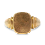 PAGE Estate Men's Jewelry Estate 9K Rose Gold Edwardian Signet Ring 9