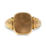 PAGE Estate Men's Jewelry Estate 9K Rose Gold Edwardian Signet Ring 9