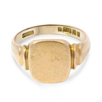 PAGE Estate Men's Jewelry Estate 9K Rose Gold Edwardian Signet Ring 9