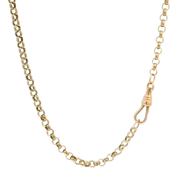 PAGE Estate Necklaces and Pendants Estate 9K Rose Gold Victorian Rolo Link Chain Necklace