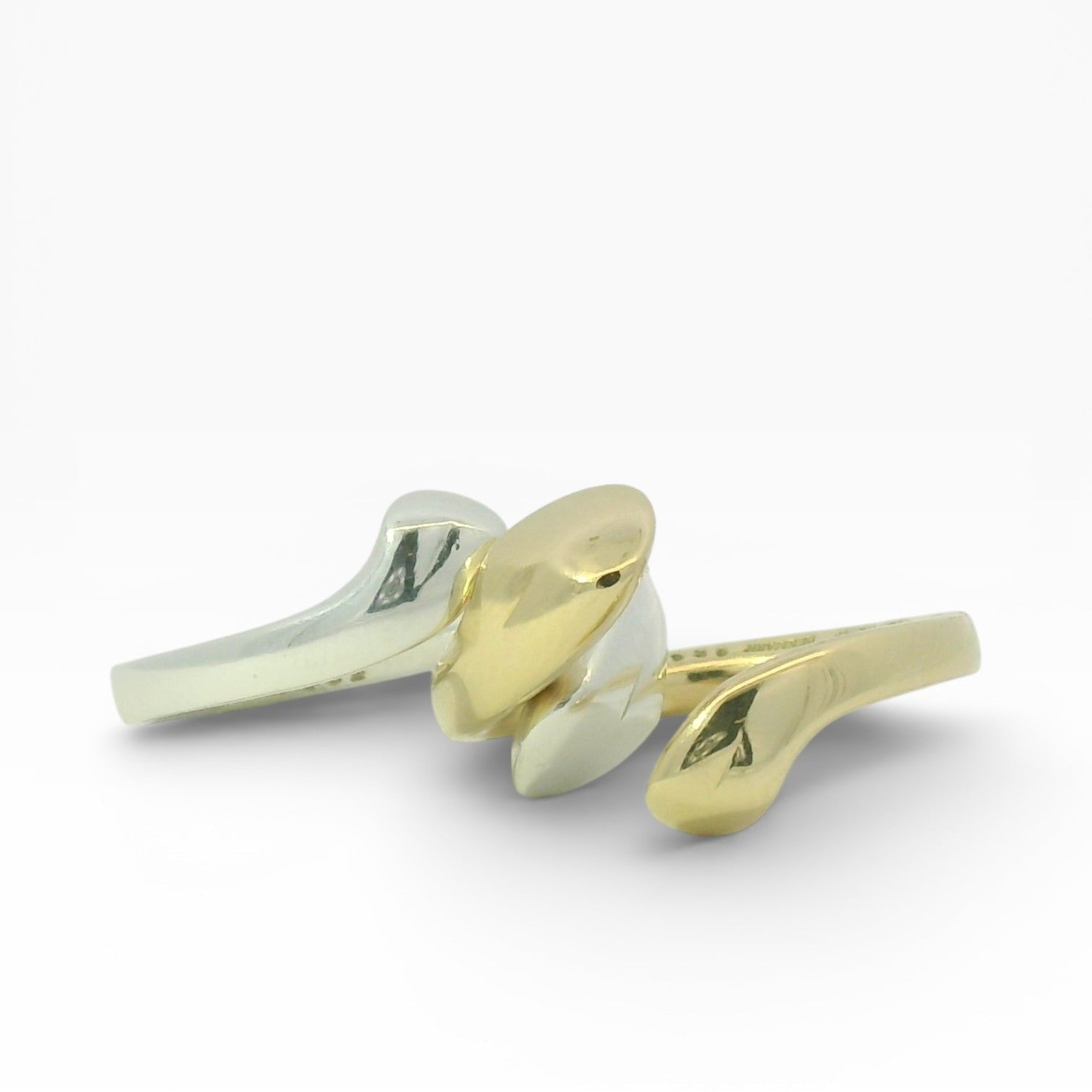 PAGE Estate Wedding Band Estate Georg Jensen “Devoted Heart” Sterling Silver & 18K Gold Ring